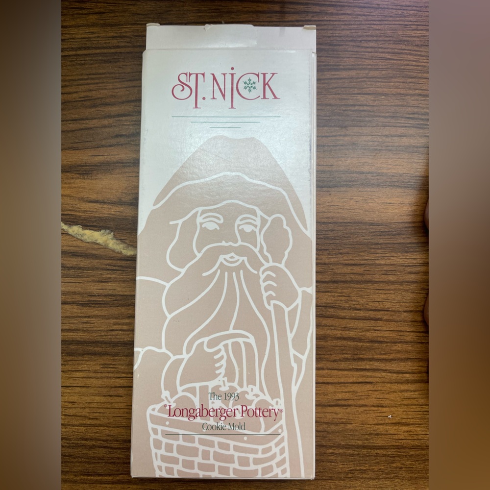 1993 Longaberger ST. Nick Pottery Cookie Chocolate Mold